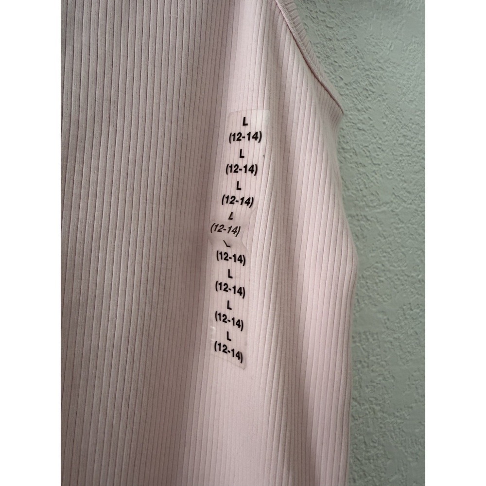 Polo Ralph Lauren Youth Girls Pink Ribbed Cotton-Blend Tank Top Size L(10-12) - Picture 8 of 8